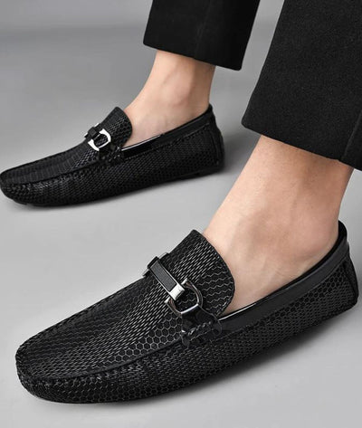 Mocassins Brillants En Cuir Véritable Pour Homme - Le Mocassin