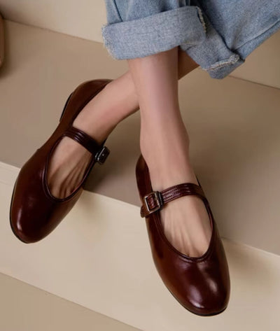 Mocassin Ballerine À Talon Vernis - Le Mocassin