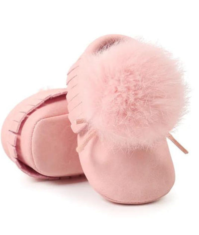 Mocassin Pour Bébé Fille Effet Daim D’hiver - Le Mocassin