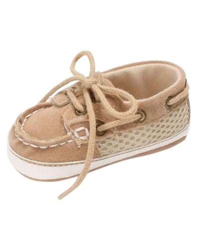 Mocassins Bateau Bicolores À Lacets Pour Bébé Garçon - Le Mocassin