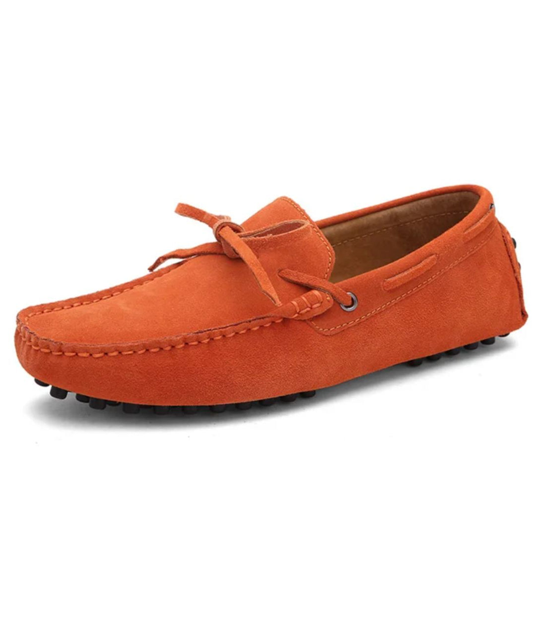 Mocassin orange homme best sale