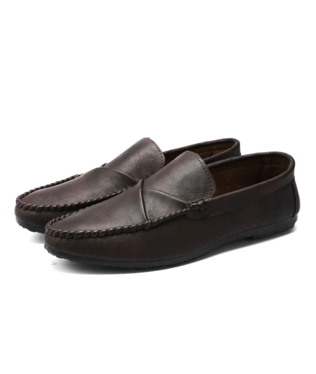 Mocassins bateau style vintage effet cuir pour homme - Le Mocassin