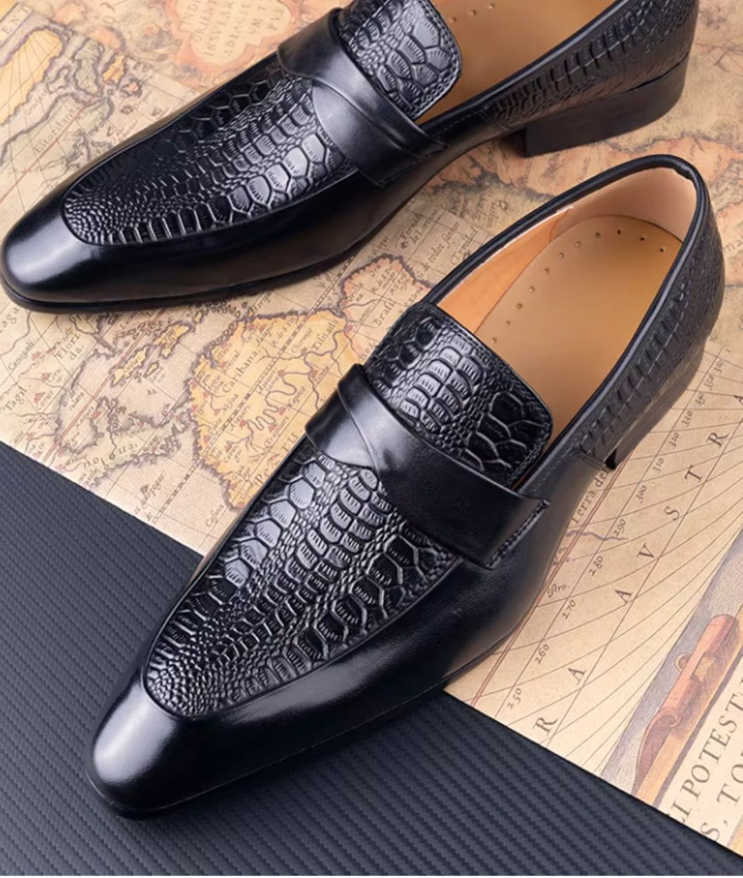 Mocassins Chaussure Homme Chere Mocassins À Bout Pointu En Cuir