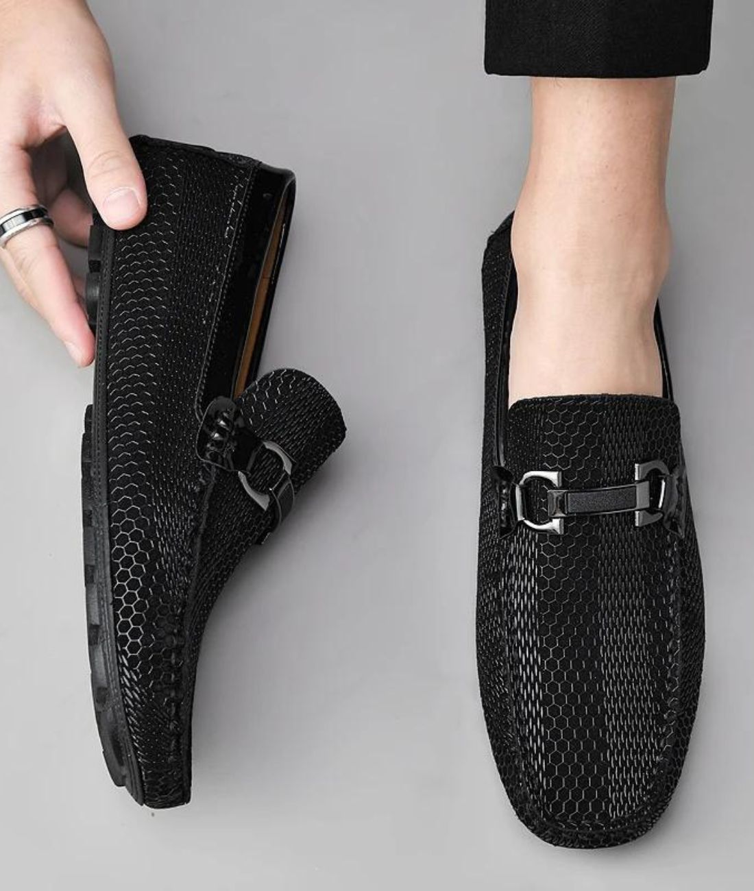 Mocassins Brillants En Cuir Véritable Pour Homme - Le Mocassin