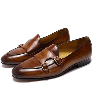 Mocassins En Cuir Véritable Marron Foncé Pour Homme - Le Mocassin