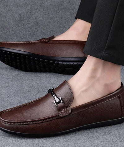 Mocassins En Cuir Véritable Avec Mors Pour Homme - Le Mocassin