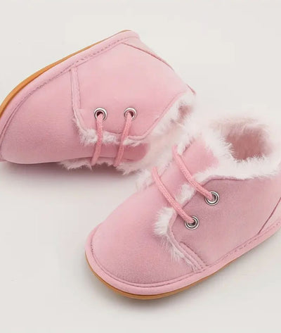 Mocassins En Daim Pour Bébé Fille - Le Mocassin