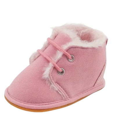 Mocassins En Daim Pour Bébé Fille - Le Mocassin