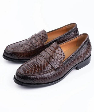 Mocassins Décontractés Marron Cuir Véritable Homme - Le Mocassin