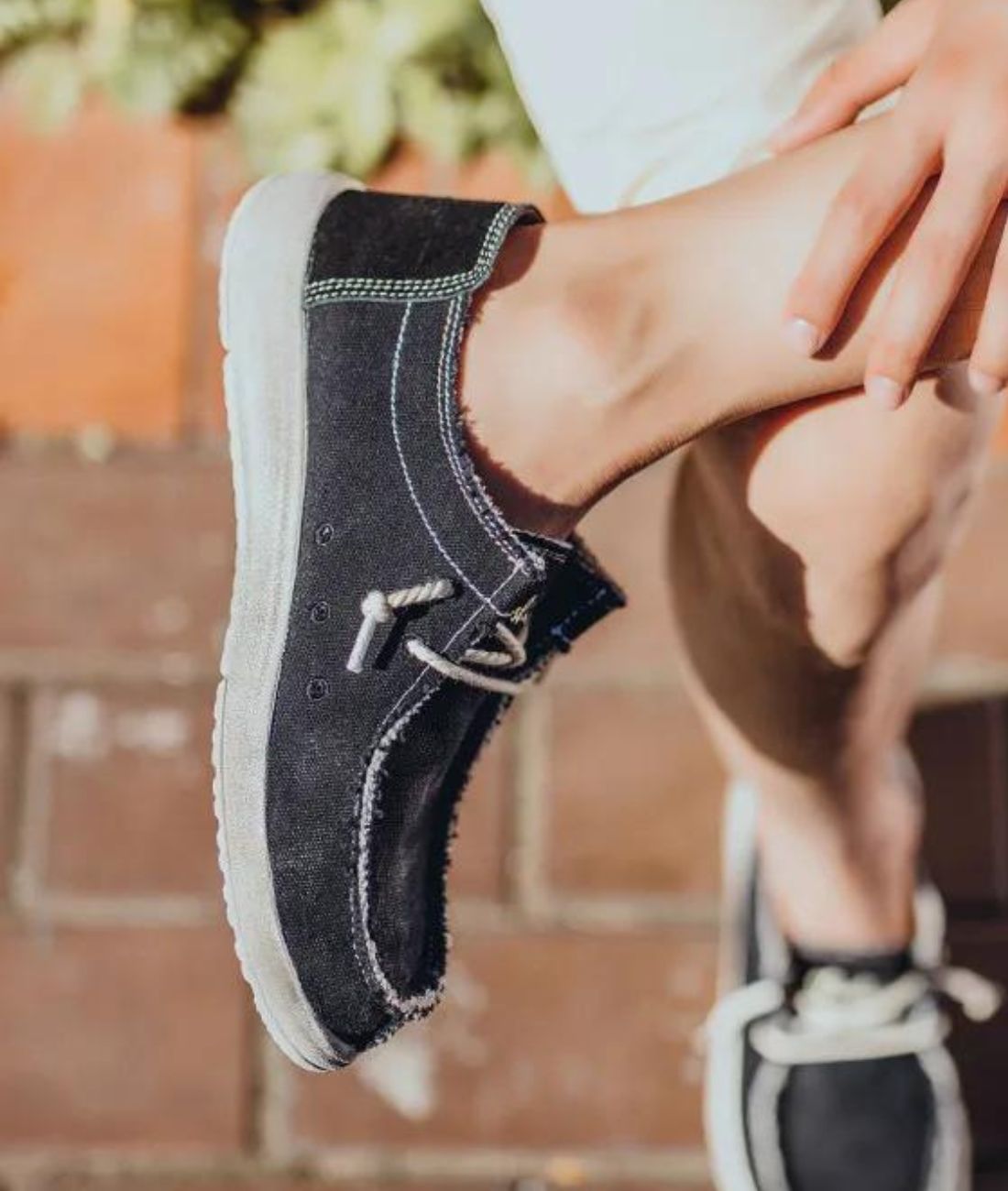 Mocassins décontractés en toile jean pour homme - Le Mocassin