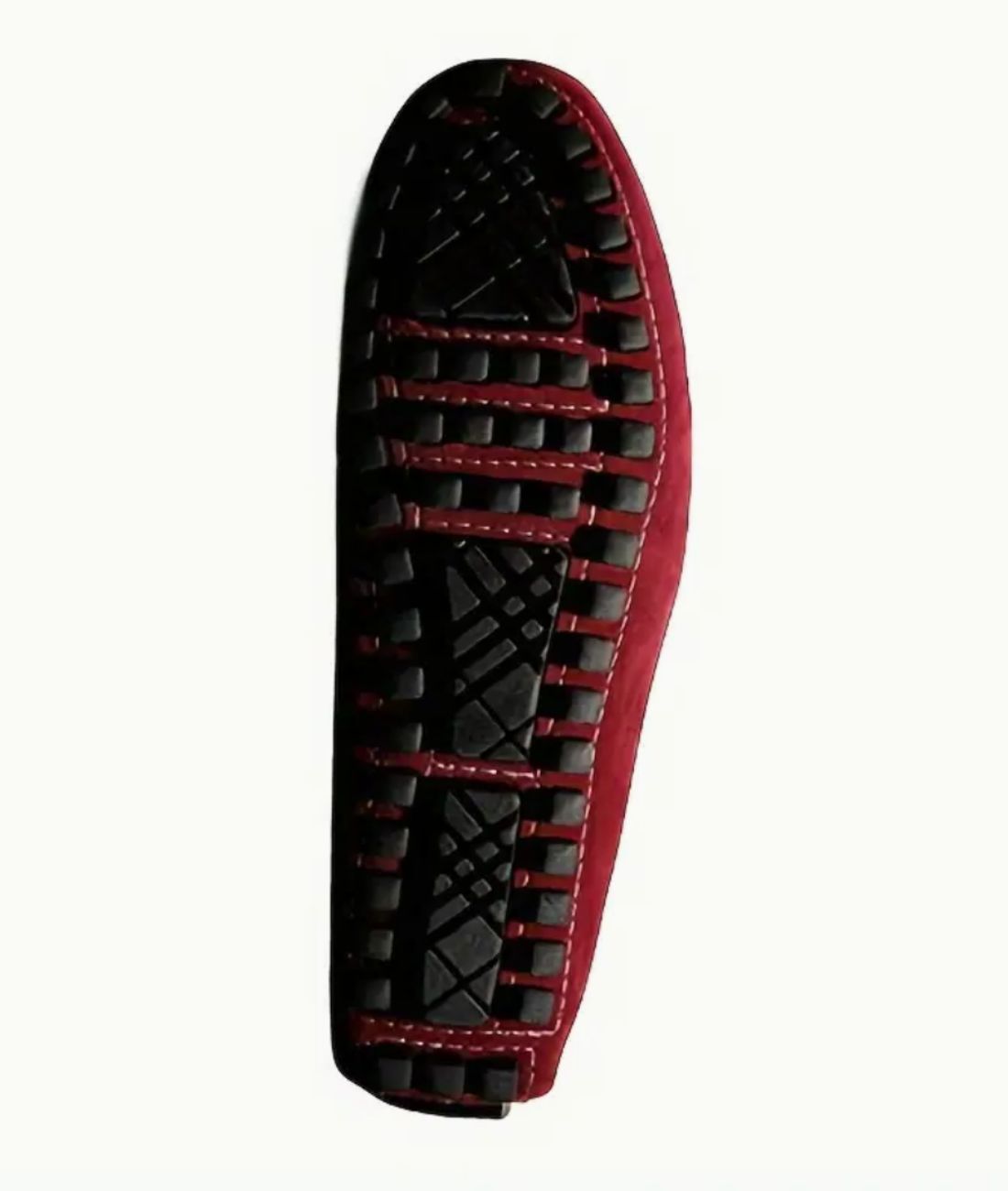 Mocassins Design En Daim Rouge Pour Hommes - Le Mocassin