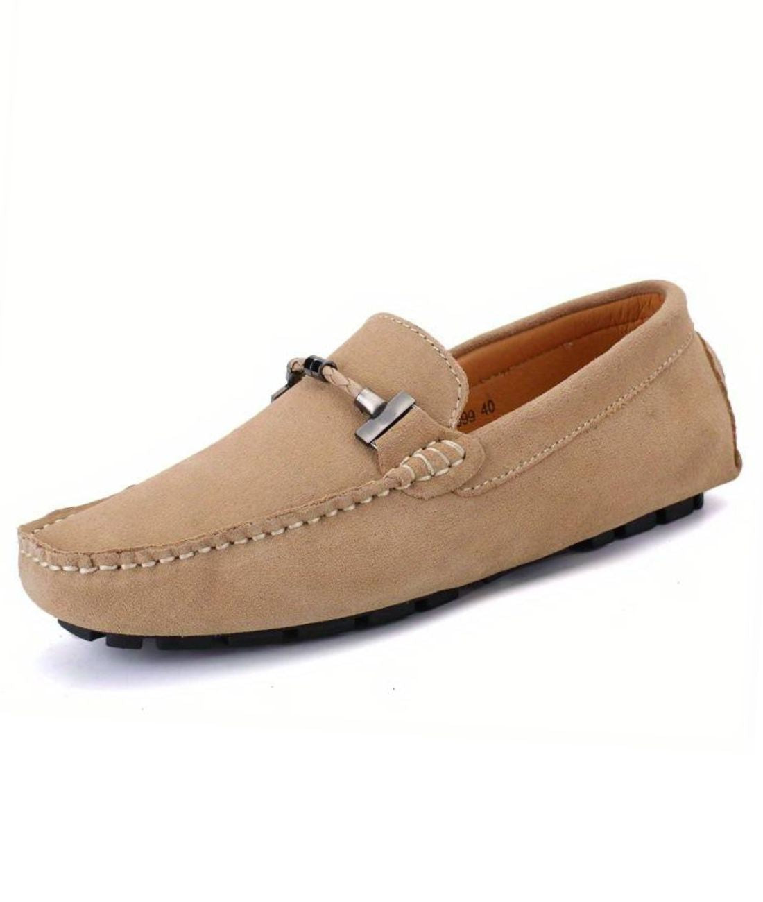 Mocassins D’été En Daim Beige Pour Hommes - Le Mocassin