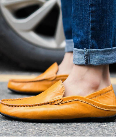 Mocassins En Cuir Synthétique Respirants Pour Hommes - Le Mocassin