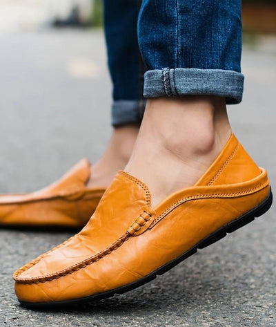 Mocassins En Cuir Synthétique Respirants Pour Hommes - Le Mocassin