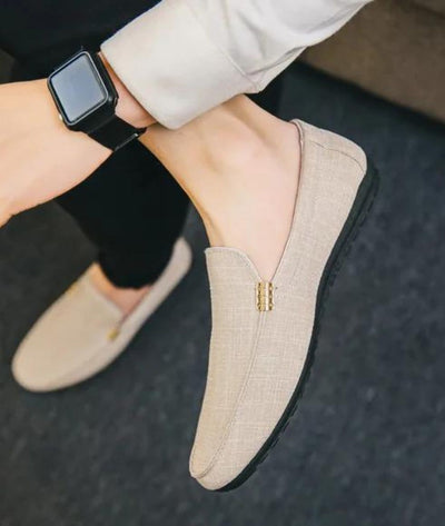 Mocassins En Daim Décontracté Beige Pour Hommes - Le Mocassin