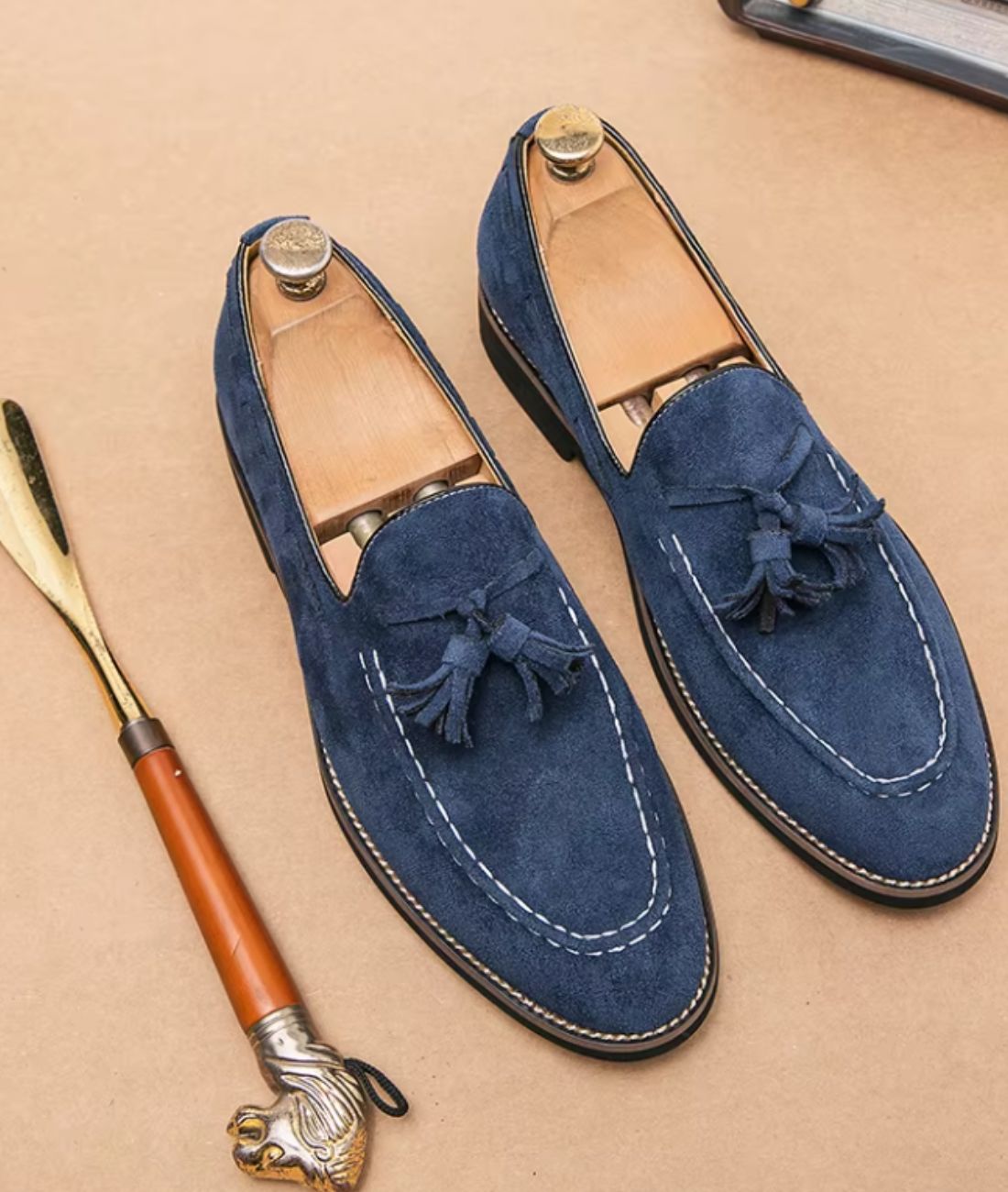 Mocassins Glands Daim Véritable Homme - Le Mocassin