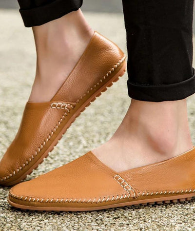 Mocassins Italiens En Cuir Véritable Pour Homme - Le Mocassin