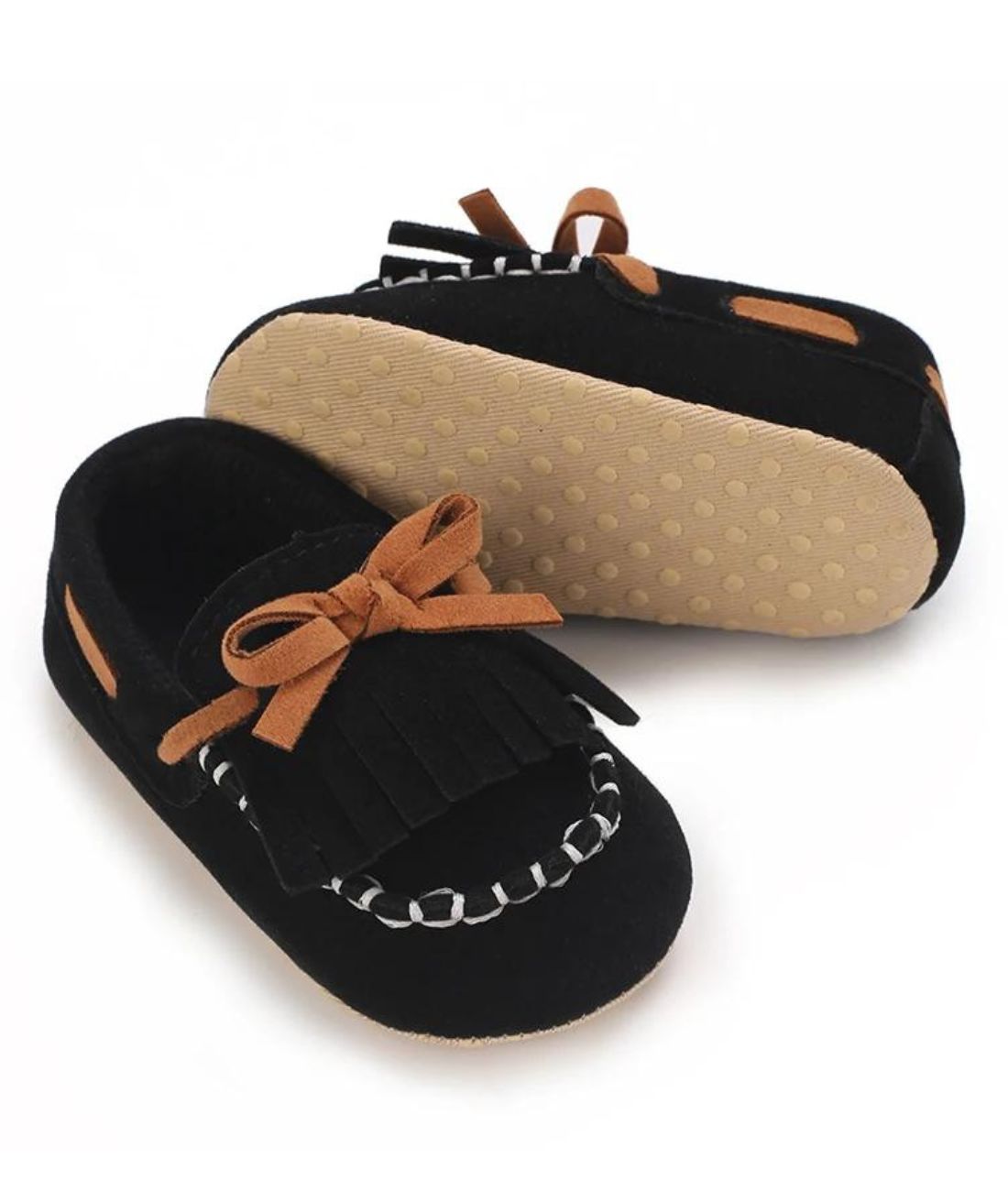 Mocassins À Lacets Avec Des Franges Pour Bébé - Le Mocassin