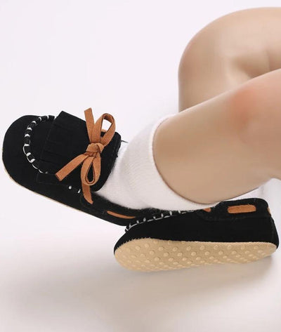 Mocassins À Lacets Avec Des Franges Pour Bébé - Le Mocassin