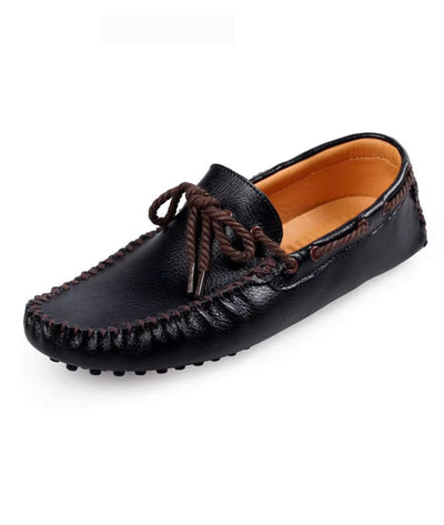 Mocassins Noirs Classiques Cuir Synthétique Homme - Le Mocassin