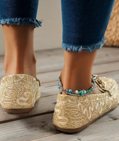 Mocassins Printemps Été Pailletés Pour Femme - Le Mocassin