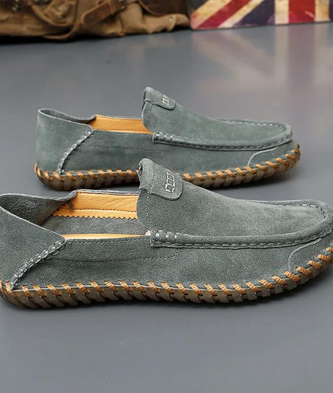 Mocassins Respirants En Daim Véritable Pour Hommes - Le Mocassin