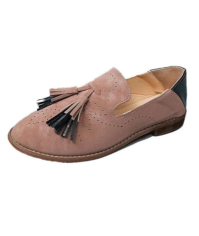 Mocassins Rose Et Bleu À Glands Pour Femme - Le Mocassin