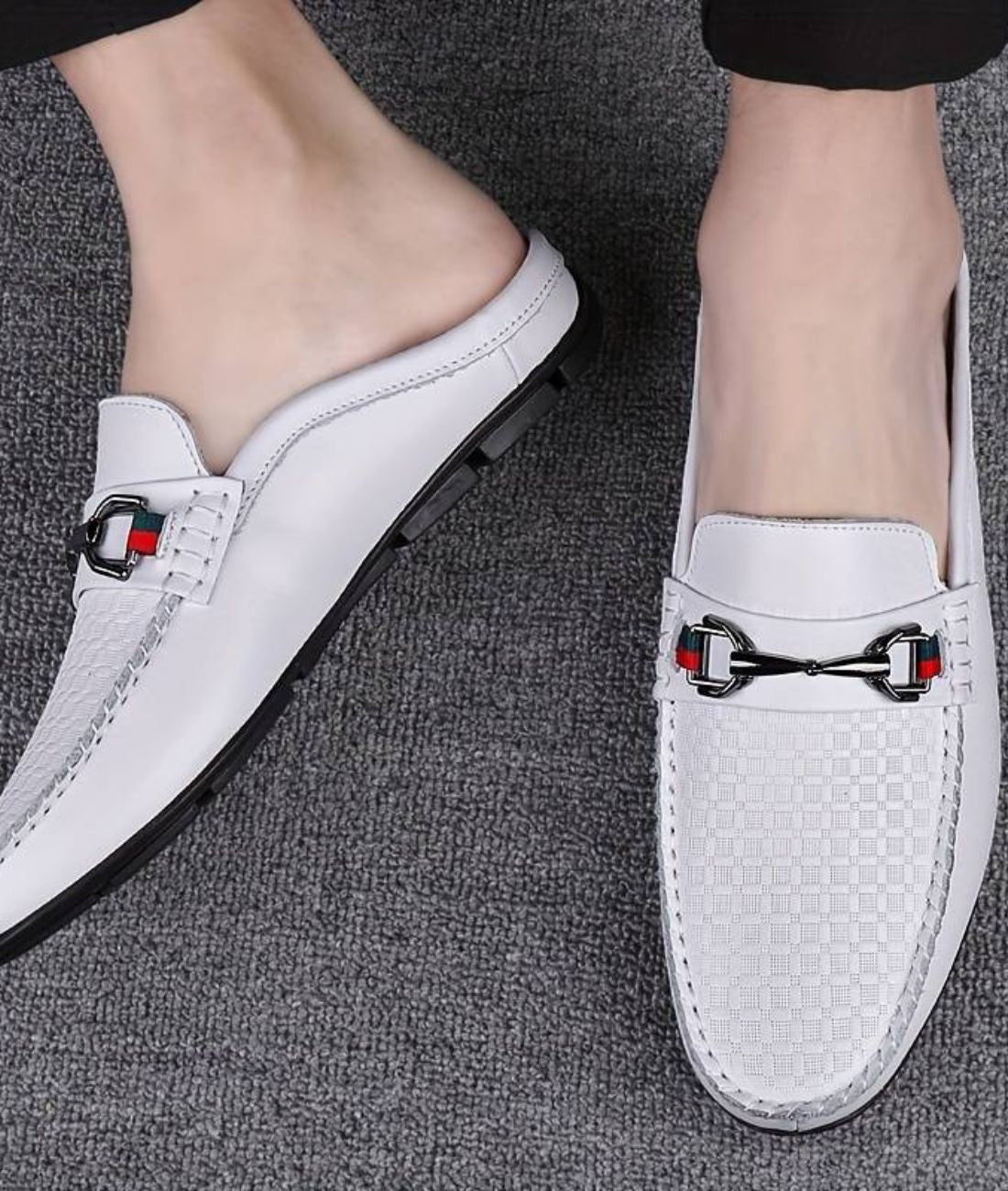 Mocassins Souples Perforés En Cuir Blanc - Le Mocassin