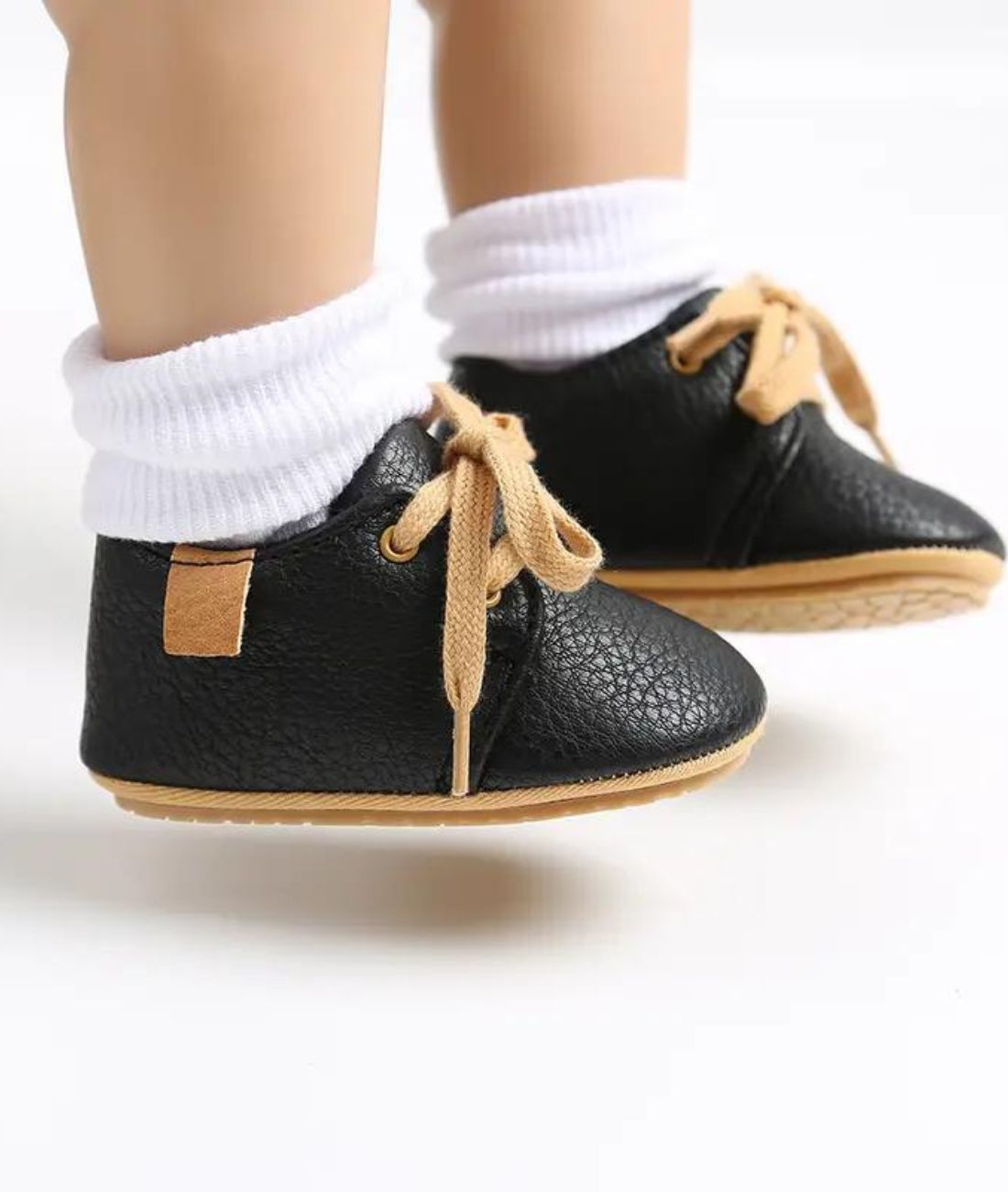 Mocassins Unis À Enfiler En Cuir Synthétique Pour Bébé - Le Mocassin