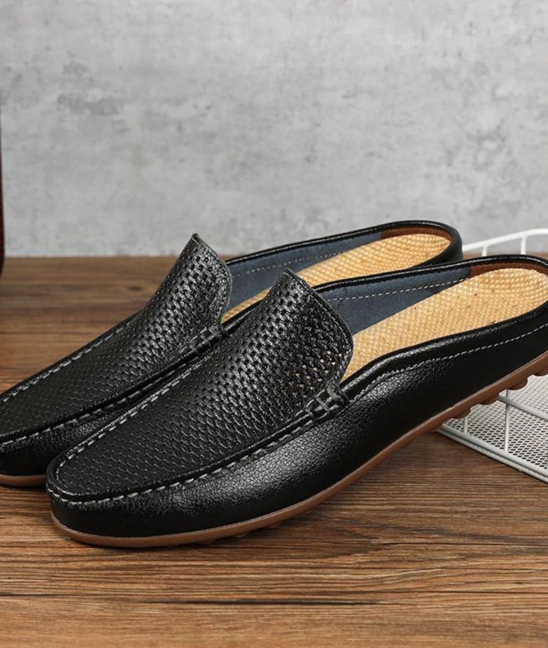 Mules Mocassins Souples En Cuir Synthétique